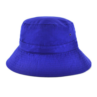 Polyviscose School Bckt - A bright blue bucket hat with a round crown and wide brim, featuring a small logo.
