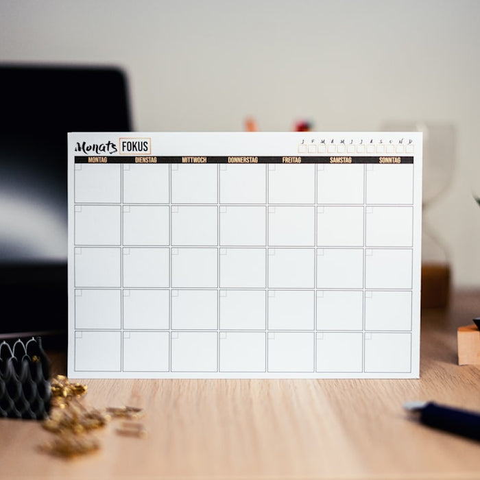white calendar