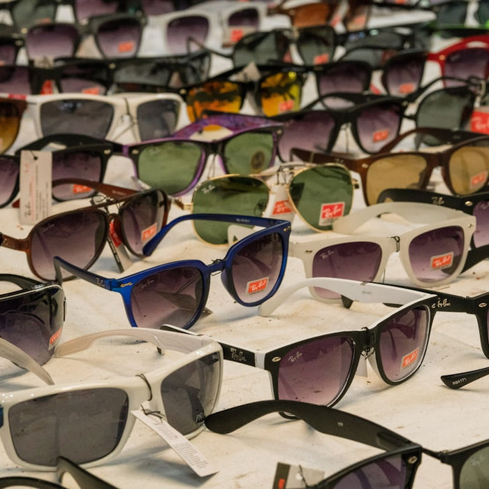 assorted-colored Ray-Ban Wayfarer sunglasses