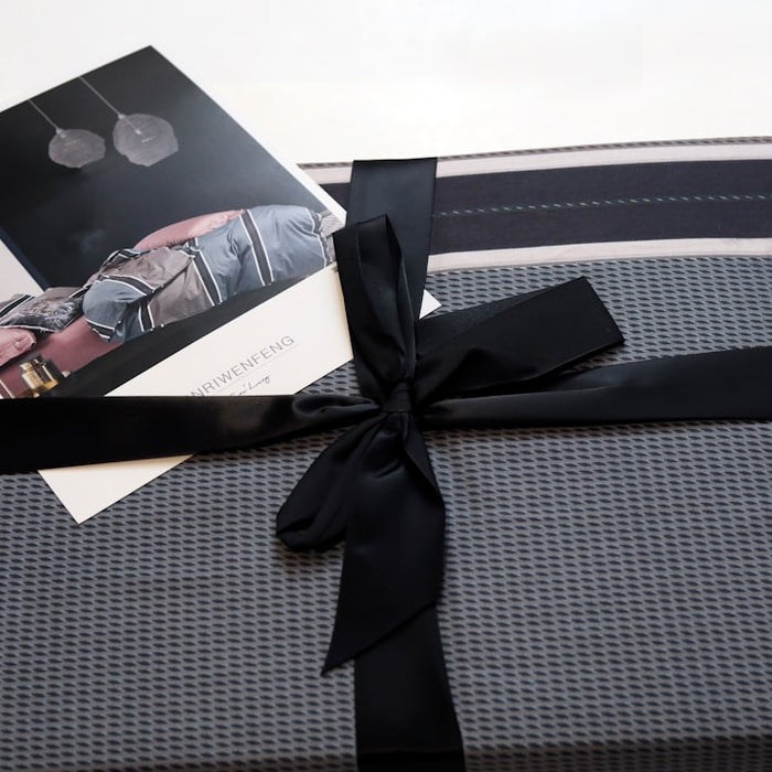 black and white checkered gift box
