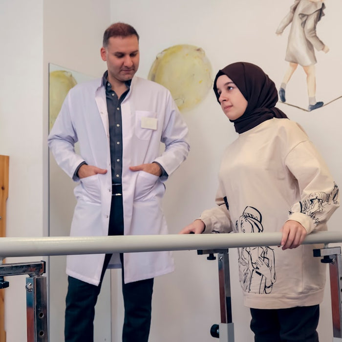 a man and a woman standing next to each other