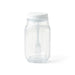 Go Salad Jar - A clear plastic salad jar with a white lid and a built-in white fork inside.