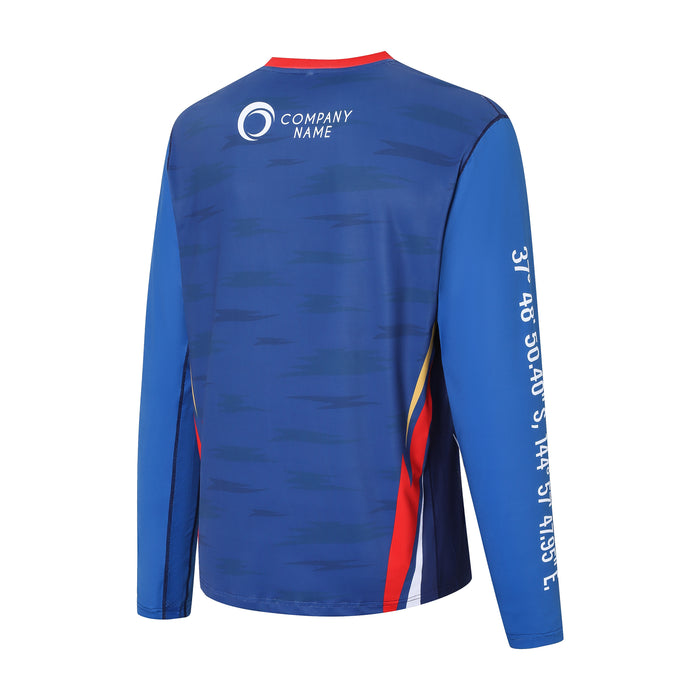 Men's Polyester Spandex Sublimated Sun Protection Long-sleeved T-shirt - Custom Promotional Product