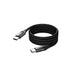 100W Magnetic Round Braided Charging Cable - A black braided charging cable with USB-C connectors on both ends. The cable is coiled for easy storage and transport.