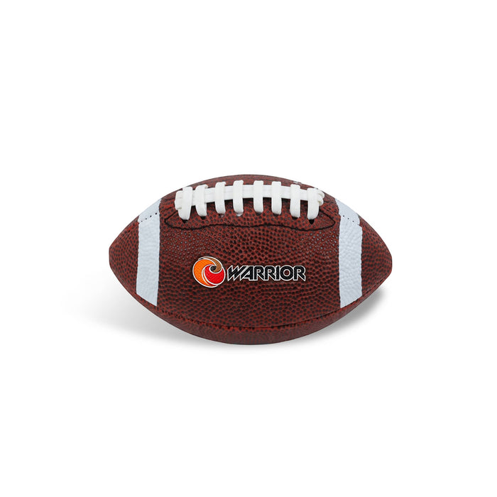 Mini Promotional American Football - A mini promotional American football in brown with white laces and a logo.
