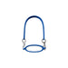 Silicone Cup Carry Strap - A drink bottle carry strap in blue silicone with metal clips for attachment and a rounded handle design.