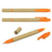 Kraft Pen Highlighter - A set of Kraft pen highlighters featuring a natural brown casing and bright orange accents. There are two highlighters and one pen.