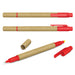 Kraft Pen Highlighter - A set of Kraft pens with red accents, including highlighters and retractable pens, featuring a cardboard design.