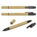 Kraft Pen Highlighter - A set of three Kraft pen highlighters in a beige and black colour scheme, featuring a cap and clip.