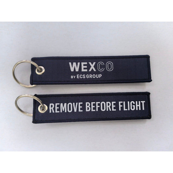 Logo Branded Remove Before Flight Key Chain - Custom Promotional Product