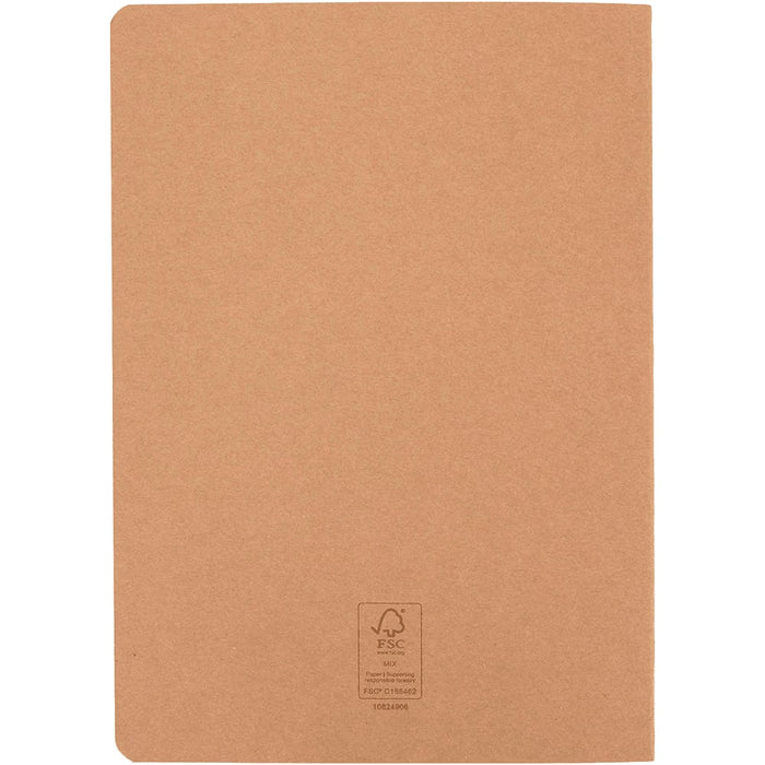 Slyk A5 Cahier Planner - A tan A5 cahier planner with a smooth finish and a logo on the bottom corner.