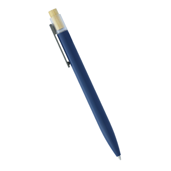 Recycled Aluminium Pen With Bamboo Clicker - Custom Promotional Product