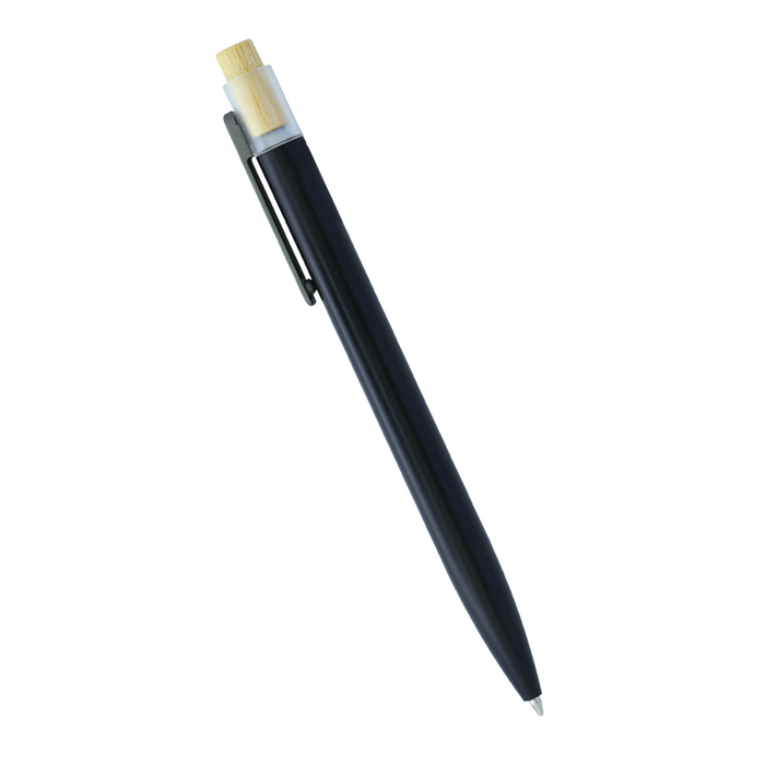 Recycled Aluminium Pen With Bamboo Clicker - Custom Promotional Product