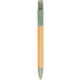 Delfina Phone Holder Pen - A pen with a bamboo barrel and green accents, featuring a logo. It has a modern design suitable for promotional use.