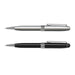 Supreme Pen - A collection of two metal pens, one in a silver finish and the other in a sleek black design, featuring chrome accents.