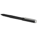 Mauna Recycled PET Gel Rollerball Pen - A black gel rollerball pen with a white clip and logo. The pen is designed for smooth writing.