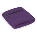 Wrist Sweat Band with Pocket - A purple wrist sweat band featuring a zip pocket, made of textured fabric with a zip closure.
