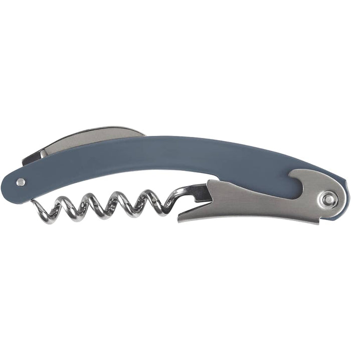 Seasons Nordkapp Waitress Knife - A waitress knife featuring a blue handle and stainless steel corkscrew. It has a compact design with a sleek finish.