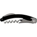 Seasons Nordkapp Waitress Knife - A black and silver waitress knife with a corkscrew and bottle opener, featuring a sleek, curved design.