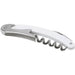 Seasons Nordkapp Waitress Knife - A white and stainless steel waitress knife with a corkscrew and bottle opener. It features a sleek design and a logo.