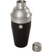 Seasons Gaudie Recycled Stainless Steel Cocktail Shaker - A stainless steel cocktail shaker in black with a silver lid and base, featuring a branding logo.