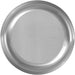 Seasons Gaudie Recycled Stainless Steel Cocktail Shaker - A round stainless steel tray with a smooth, shiny surface and raised edges. It has a simple, modern design.