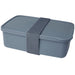 Seasons Dovi 800 ml Lunch Box - A grey lunch box with a tight-fitting lid secured by a grey strap, featuring a simple design and a logo.