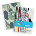 Camri Full Colour Notebook - Large - A large notebook featuring a leaf-patterned cover and a vibrant zebra design, with branding elements.