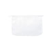 Muse GRS RPET Toiletry Pouch - A white toiletries pouch with a zip closure and a logo on the side.