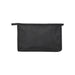 Muse GRS RPET Toiletry Pouch - A black toiletry pouch made from RPET material, featuring a zip closure and a branded logo.