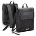 Moleskine Metro Slim Backpack - A black Moleskine Metro Slim Backpack featuring a minimalist design, padded straps, and multiple pockets.
