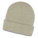 Galway Waffle Beanie - A Galway Waffle Beanie in a soft, light green colour with a textured knit pattern and a folded brim.