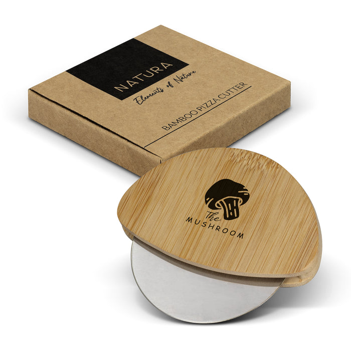 NATURA Bamboo Pizza Cutter - Custom Promotional Product
