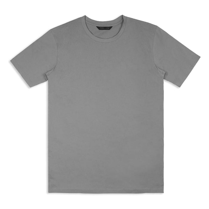 TRENDSWEAR Element Unisex T-Shirt - A grey unisex TRENDSWEAR Element T-shirt with a simple design and a round neckline. It features a logo.