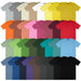 TRENDSWEAR Element Unisex T-Shirt - A collection of unisex T-shirts in various colours, arranged in rows, featuring a logo on each shirt.