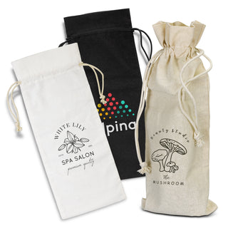 Cotton Wine Drawstring Bag - Custom Promotional Product