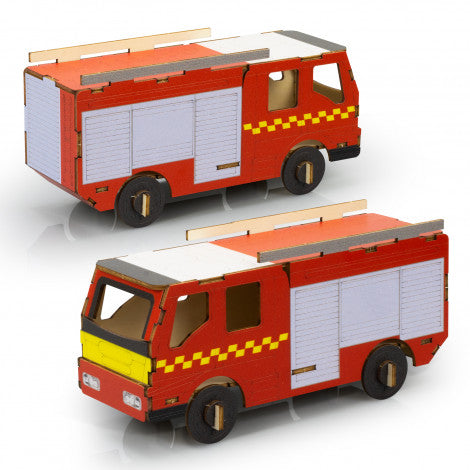 Fire Truck 3D Wooden Model Puzzle - Custom Promotional Product