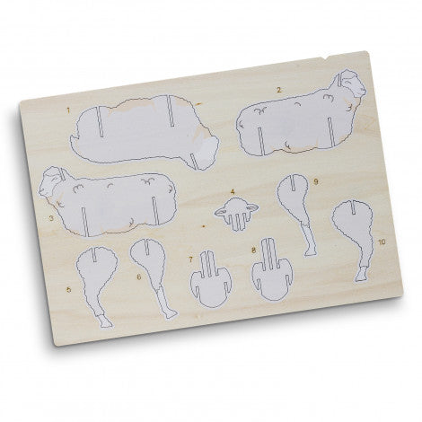 Sheep 3D Wooden Model Puzzle - Custom Promotional Product