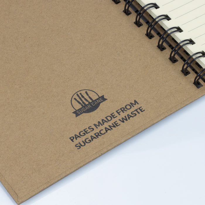 Sugarcane Paper Spiral Notebook - Custom Promotional Product