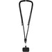 Kubi Phone Lanyard - A black lanyard with two cord ends and a rectangular attachment point. It features a branded logo.