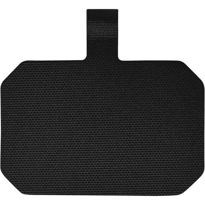 Kubi Phone Lanyard - A black lanyard featuring a textured surface and a loop for attachment. It has a rectangular shape with rounded corners.