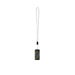 Anser Recycled Plastic Smartphone Lanyard w/ 27W 5-in-1 Built-in Cable - A smartphone lanyard in black with a built-in 5-in-1 charging cable and a detachable attachment.