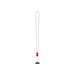 Anser Recycled Plastic Smartphone Lanyard w/ 27W 5-in-1 Built-in Cable - A red lanyard made from recycled plastic, featuring a built-in 27W 5-in-1 cable and a logo on the attachment.