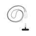 Anser Recycled Plastic Smartphone Lanyard w/ 27W 5-in-1 Built-in Cable - A recycled plastic smartphone lanyard in black and white, featuring a built-in cable and a clip attachment.