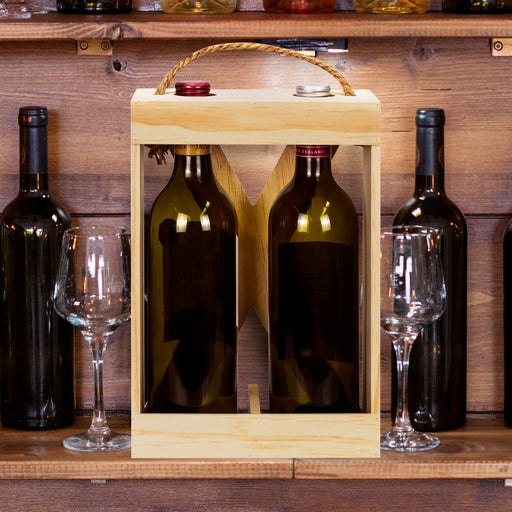 Catalonia Wine Crate - Double - Custom Promotional Product