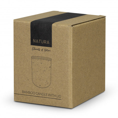 Natura Candle With Bamboo Lid - Custom Promotional Product