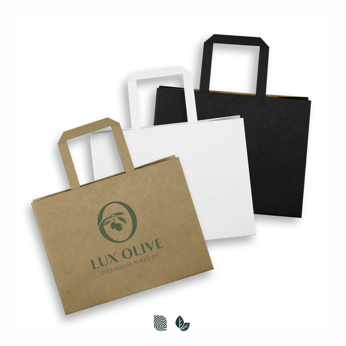 Medium Flat Handle Paper Bag Landscape - Custom Promotional Product