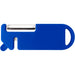 Kipper Multi-purpose Kitchen Tool - A blue multi-purpose kitchen tool featuring a peeler blade and a ergonomic design with a handle. It has a logo.