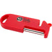 Kipper Multi-purpose Kitchen Tool - A red multi-purpose kitchen tool featuring a peeler and a logo. It has a compact design for easy handling.