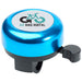 Bellix Bicycle Bell - A blue bicycle bell with a black lever and a logo on the top.